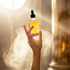 Vingt-Neuf Precious 7-Oil Elixir lightweight hair oil applied for shine and smoothness