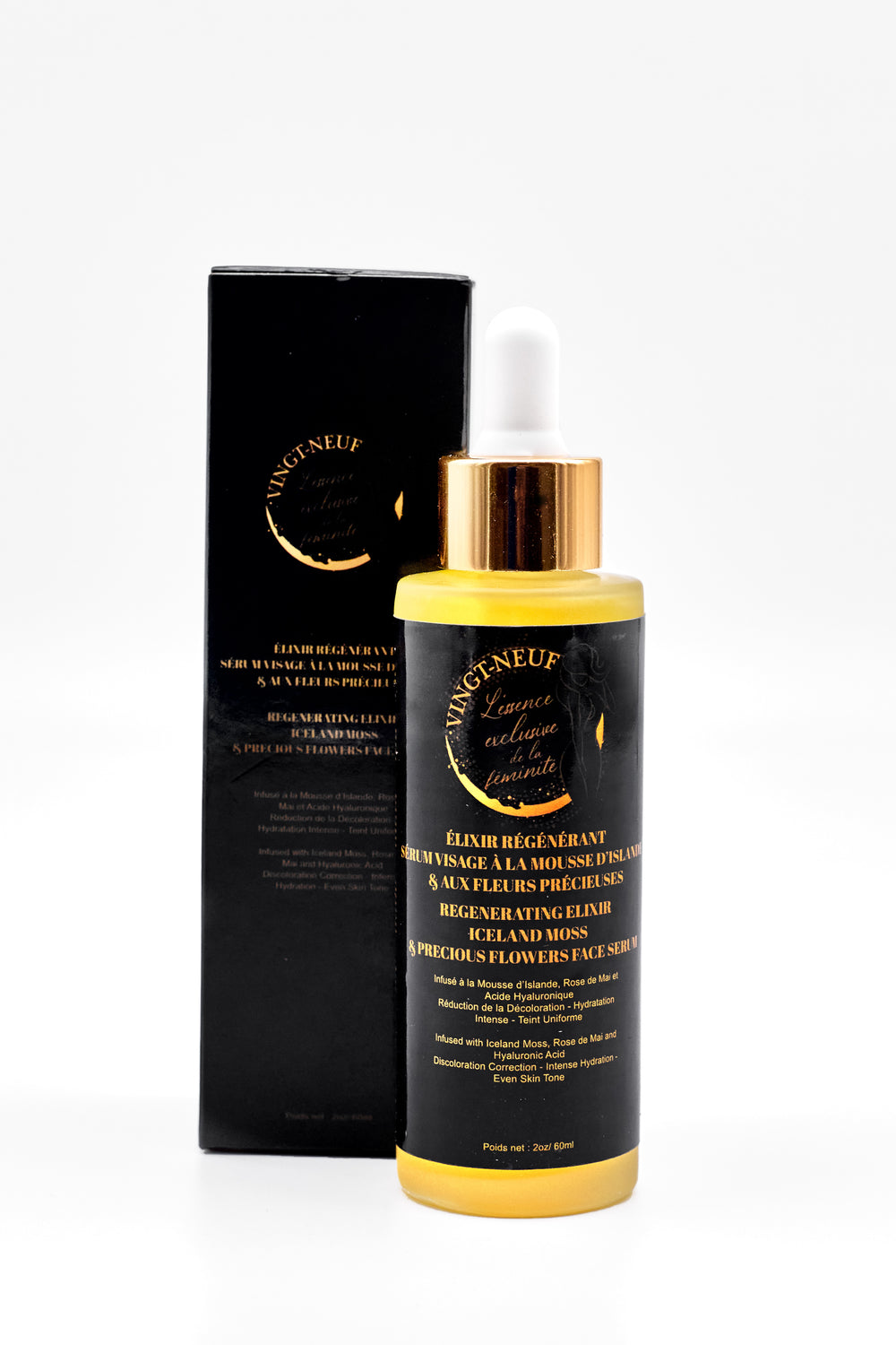 Vingt-Neuf Hydrating Face Serum 60ml facial serum bottle with dropper front view