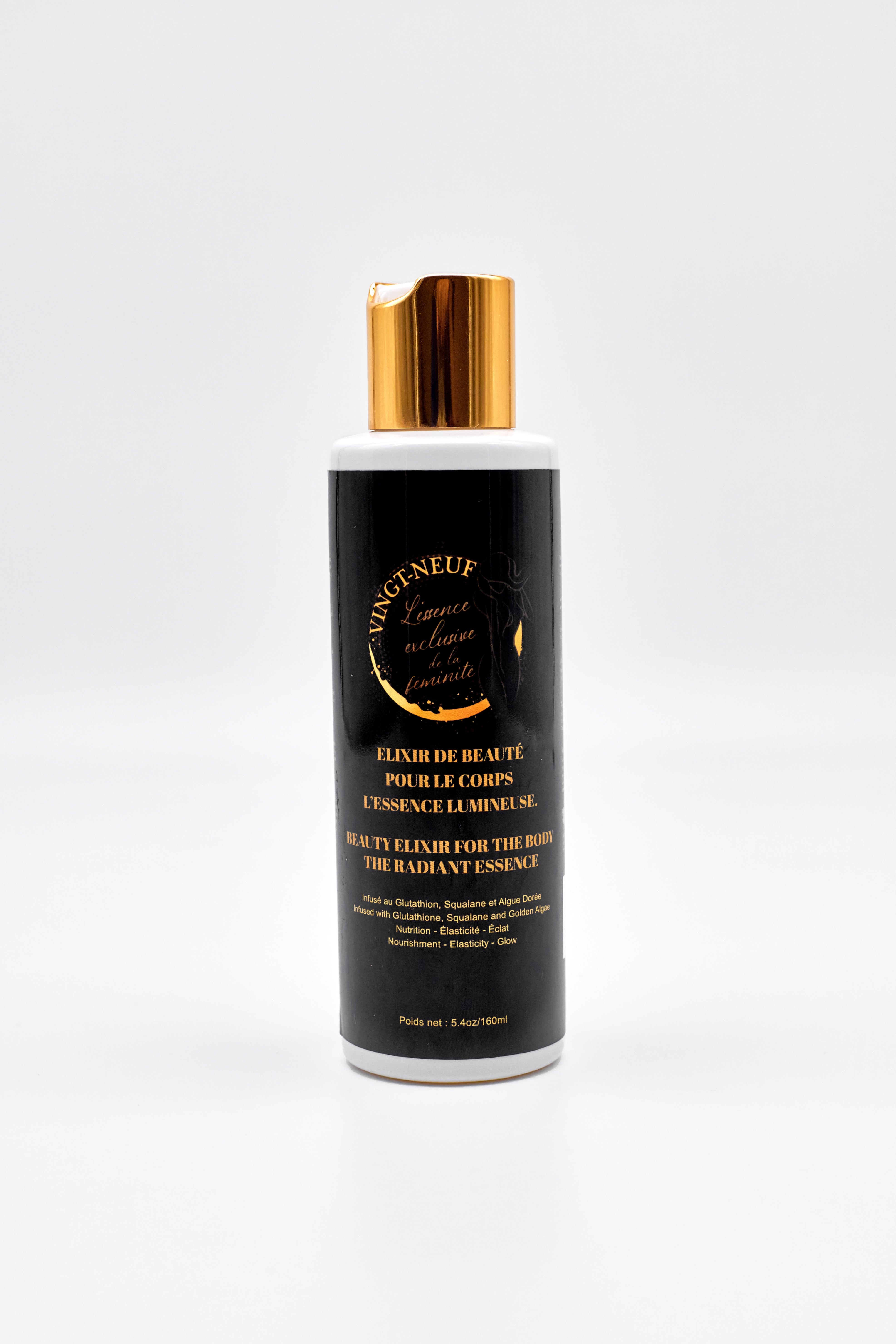 Vingt-Neuf Body Beauty Elixir 160ml hydrating body oil minimalist product bottle view