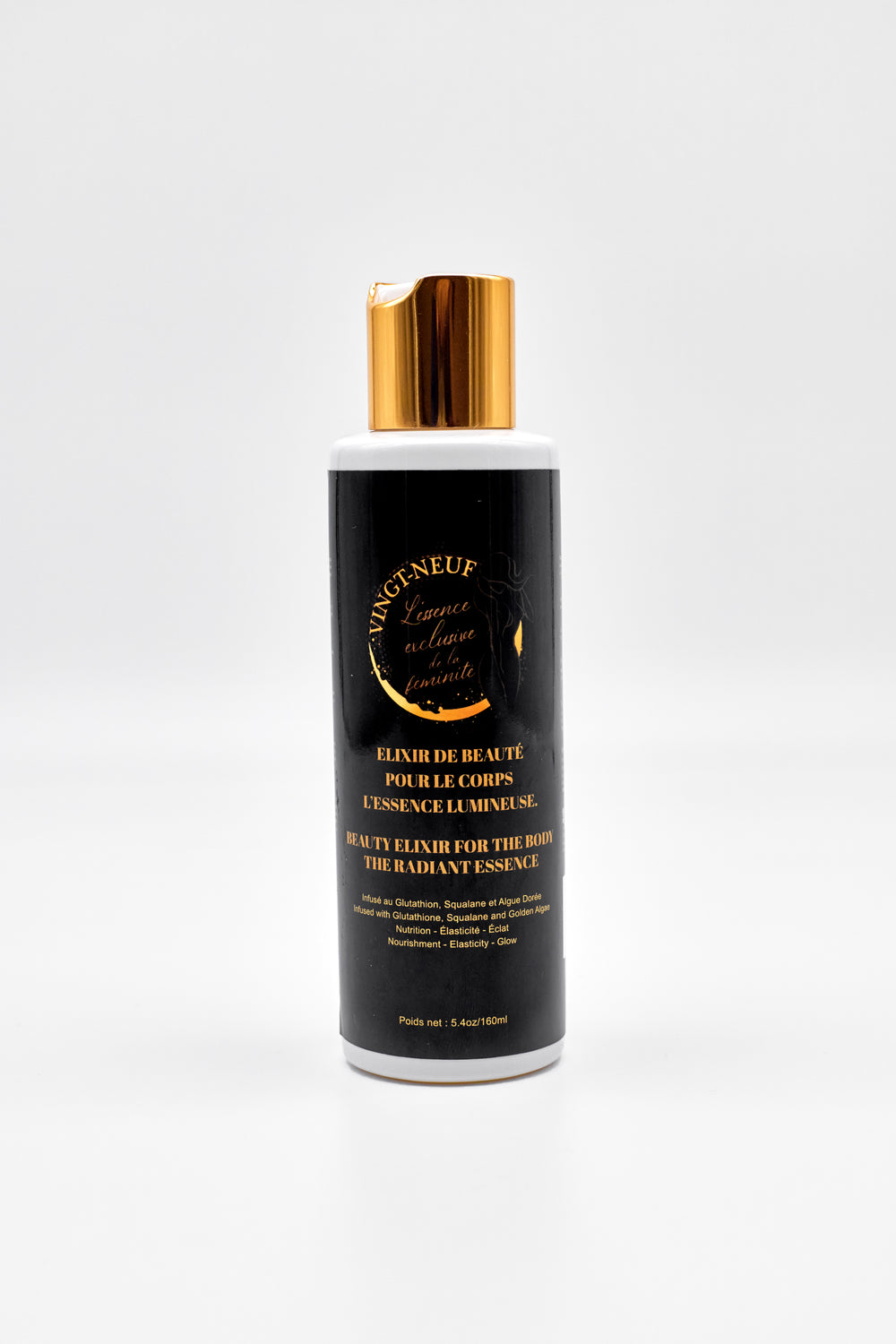 Vingt-Neuf Body Beauty Elixir 160ml hydrating body oil minimalist product bottle view