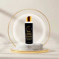 Vingt-Neuf Body Beauty Elixir 160ml nourishing body oil bottle with gold cap on luxury display