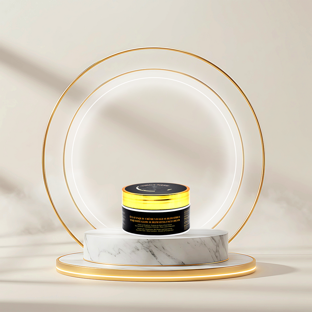Vingt-Neuf Radiant Face Cream 100ml jar on luxury display for glowing, hydrated skin