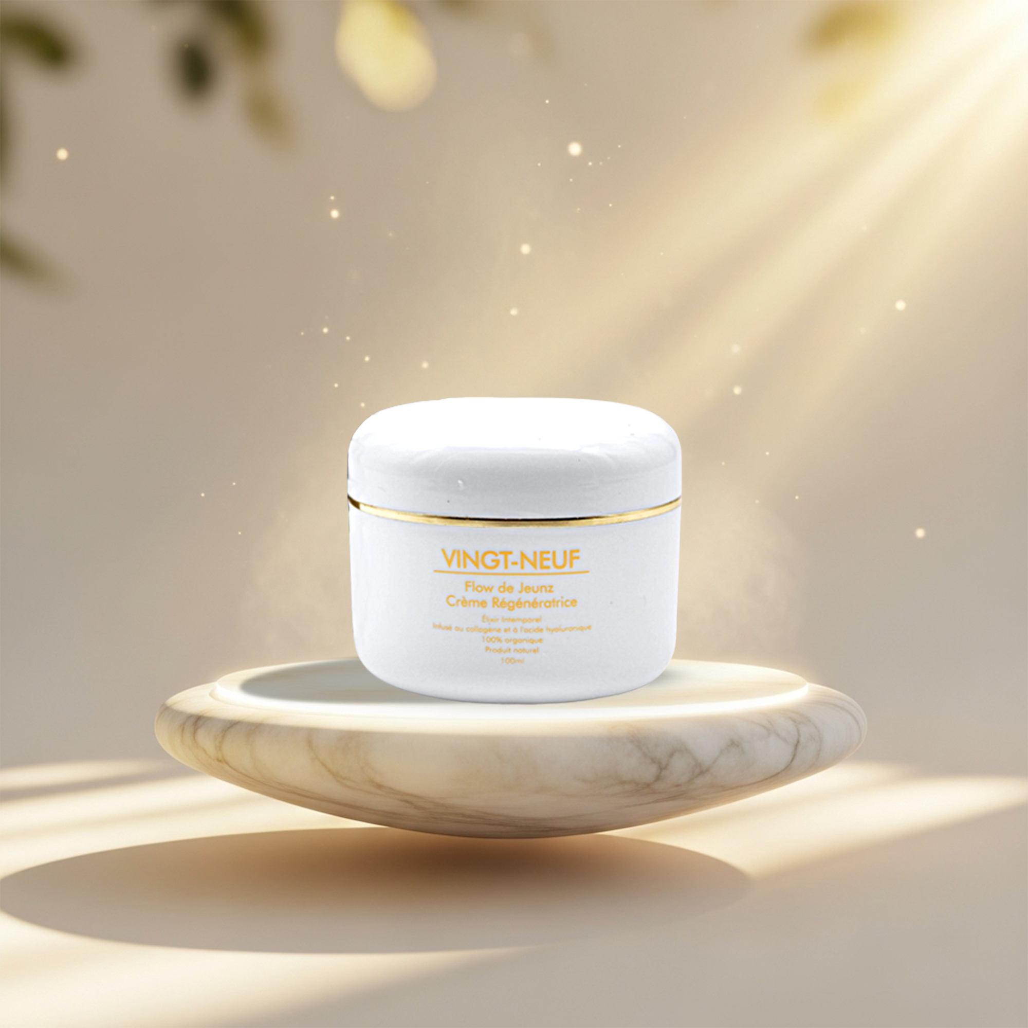 Vingt-Neuf Retinol Face Cream 100ml placed in elegant lifestyle setting for evening skincare routine