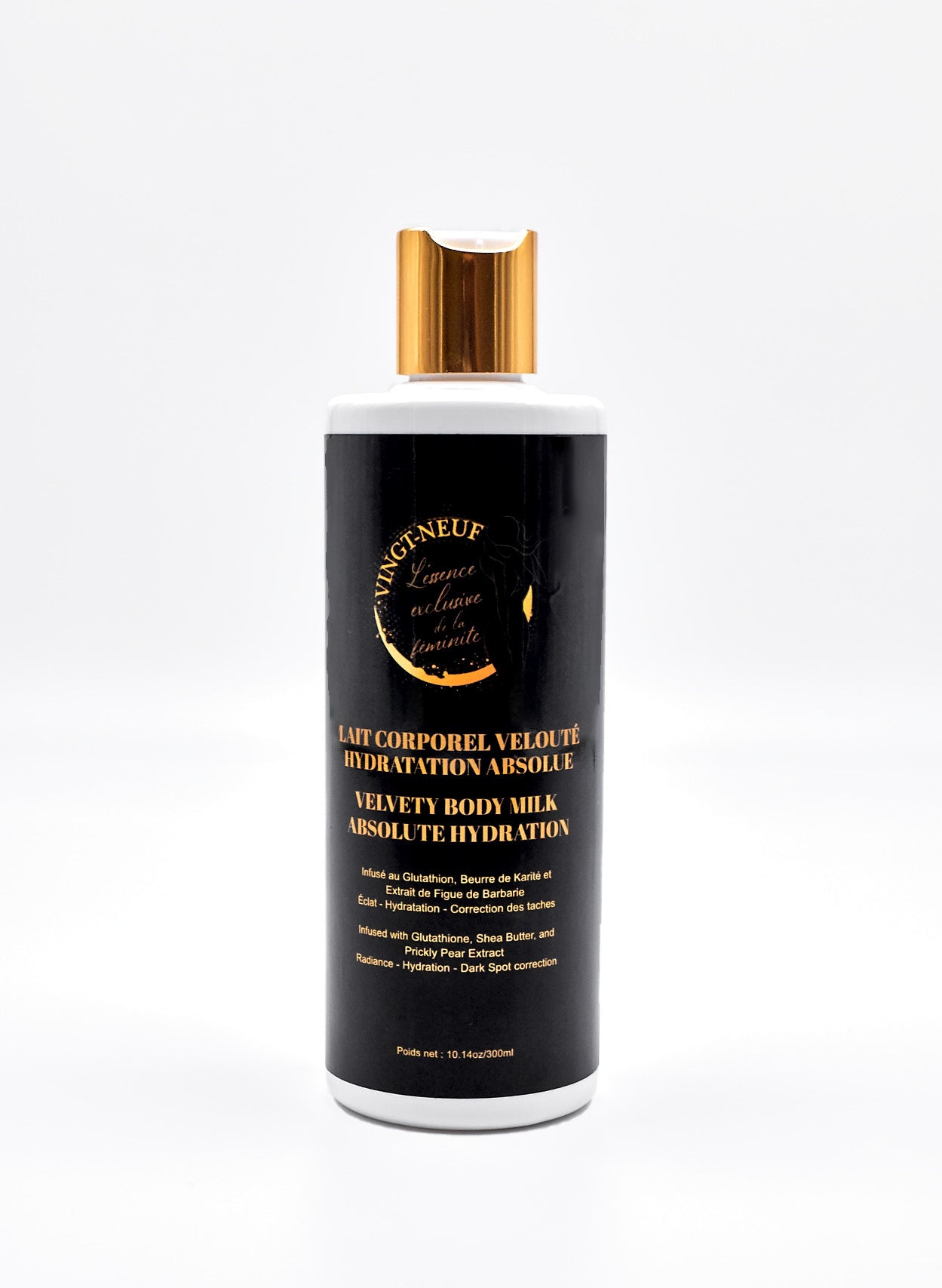 Vingt-Neuf Velvety Body Milk 300ml moisturizing body lotion bottle minimalist product view