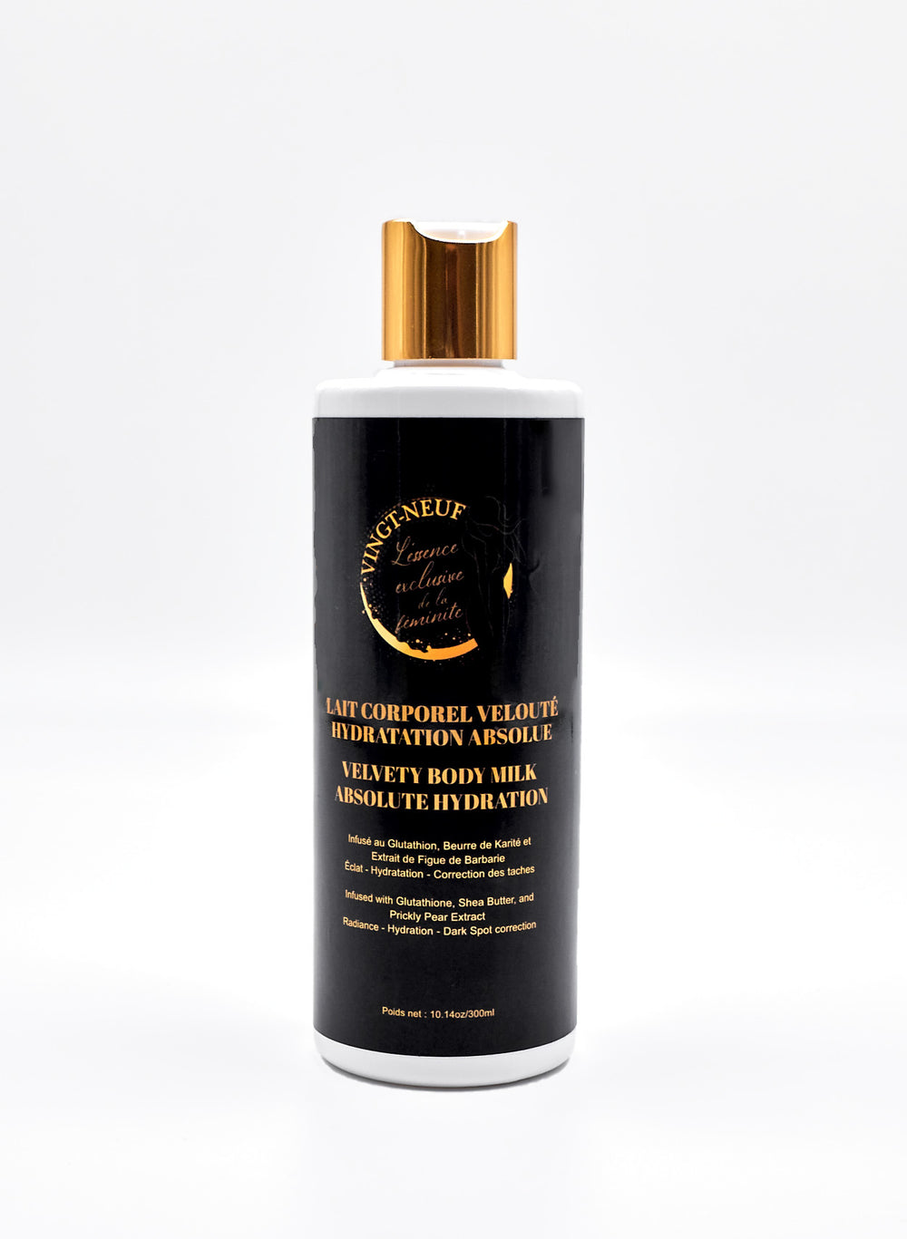 Vingt-Neuf Velvety Body Milk 300ml moisturizing body lotion bottle minimalist product view