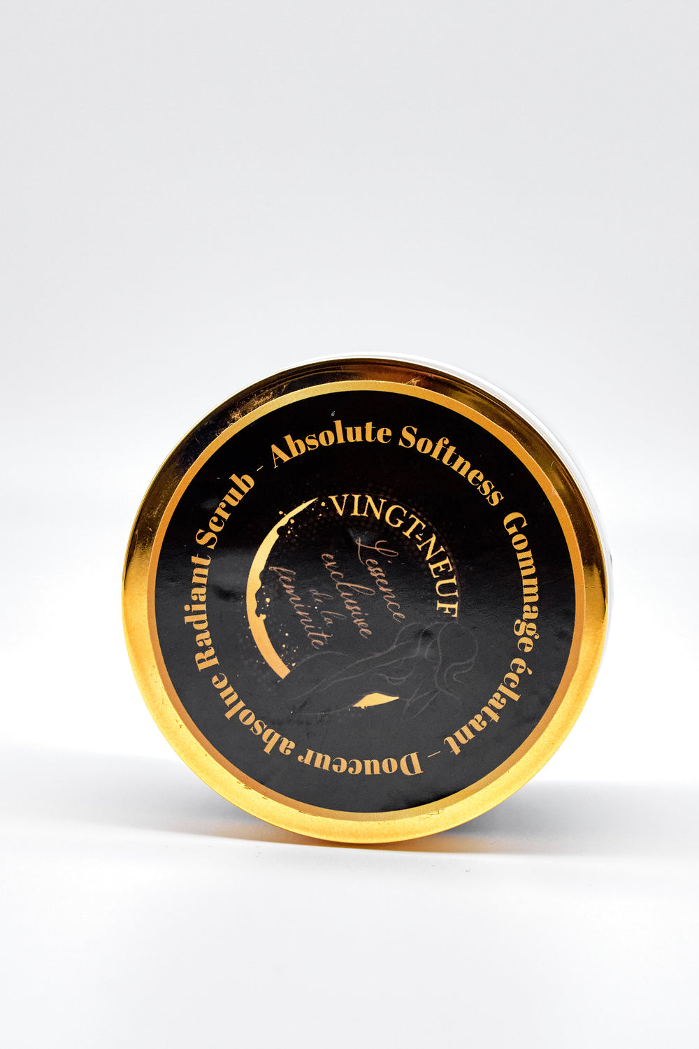 Vingt-Neuf Radiant Scrub Absolute Softness exfoliating body scrub jar top view